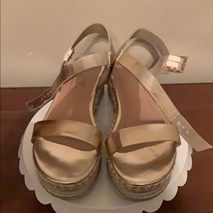 Bamboo Gold Platform Sandals